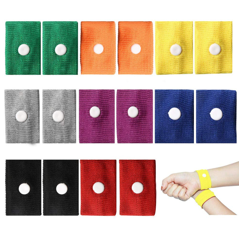 [Australia] - 16PCS Travel Sickness Bands, Motion Travel Sickness Bands Adults Children with Acupressure Anti Nausea for Sea Car Flying Pregnancy 