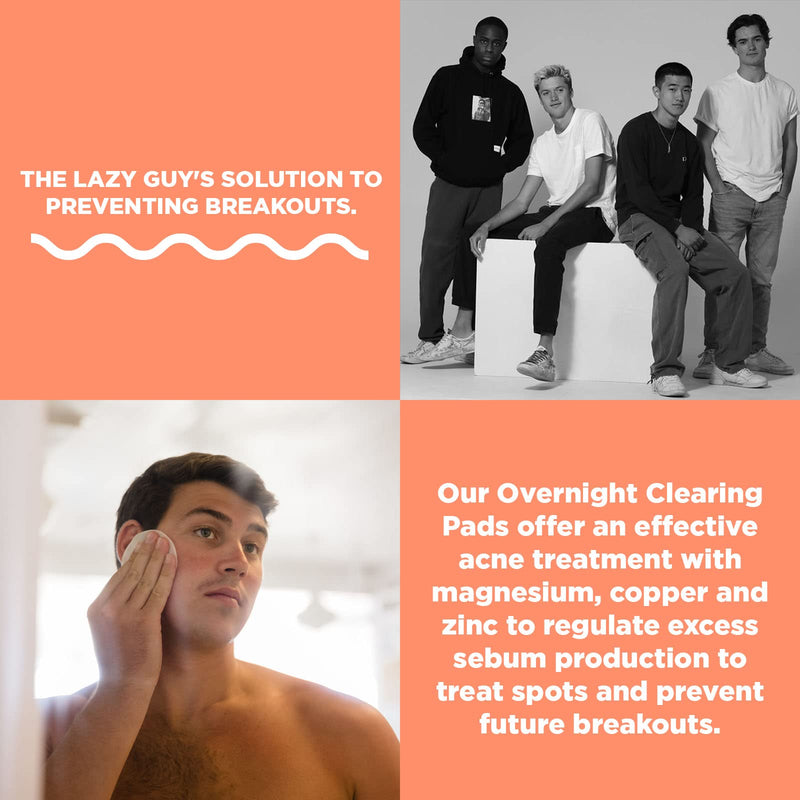 [Australia] - 31st State Overnight Clearing Pads for Teen Boys- Gently Exfoliating Natural Acne Treatment & Pore Minimiser with Tea Tree Oil, 50 Pads 