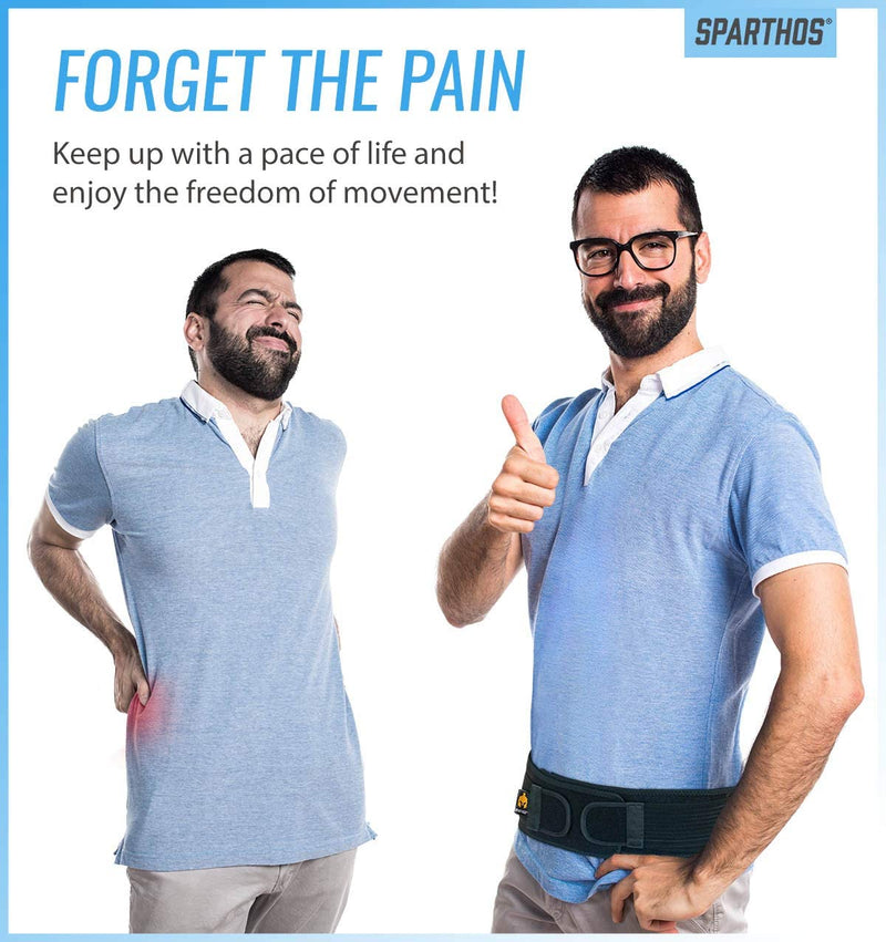 [Australia] - Sparthos Sacroiliac Si Hip Belt [Size Regular - Black] + Sparthos Hip Brace [Left Leg] 