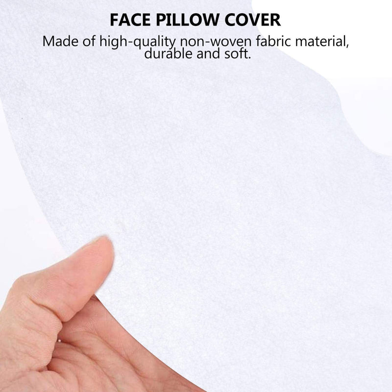 [Australia] - Ciieeo White Bed Sheet 100Pcs Disposable Face Massage Pads Face Cradle Covers Massage Face Covers for Massage Tables& Massage Chairs Round Pillow Covers 