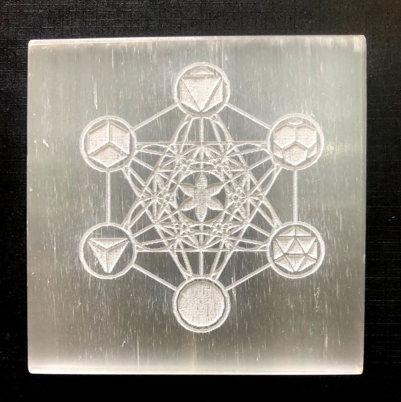 [Australia] - crystalmiracle Natural Selenite Charging Reiki Plate Crystal Healing FENG Shui Gemstone Gift Positive Energy Peace Meditation Wellness 