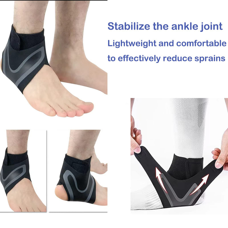 [Australia] - Ankle Support Brace for women & men，Adjustable Ankle Support Breathable Material ,Ankle Braces Suitable for Sports, Football, Basketball, volleyball,Running,Minor ankle sprains,1 Size Fits all(2PCS) 