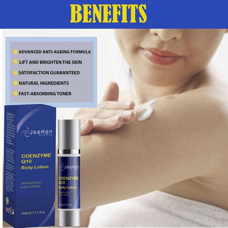 [Australia] - COENZYME Q10 NATURAL BODY LOTION - Anti-Ageing Firming Body Lotion to Keep Wrinkles and Fine Lines at Bay - Vegan Body Lotion Women and Mens Body Lotion for Very Dry Skin- 50ml Hydrating Lotion Bottle 