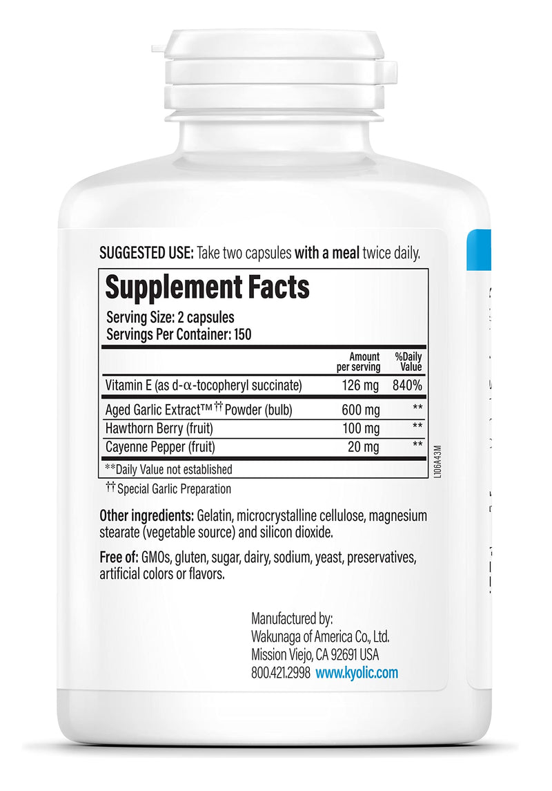 [Australia] - Kyolic Aged Garlic Extract Formula 106, Circulation Health, 300 Capsules (Packaging May Vary) 300 Count (Pack of 1) 