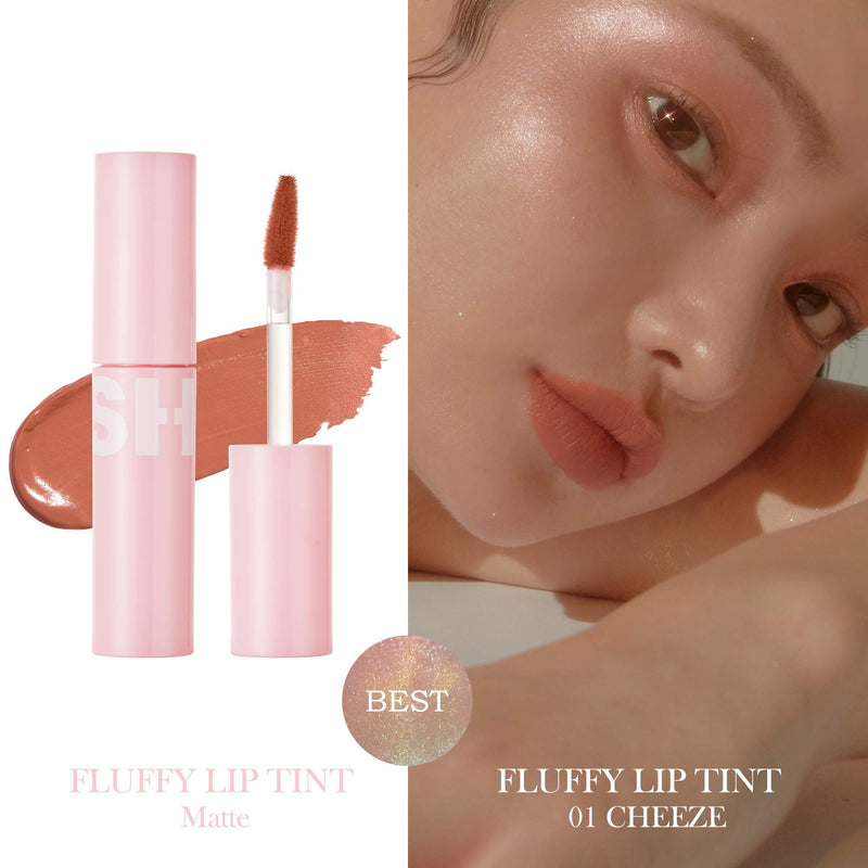 [Australia] - BLESSED MOON FLUFFY LIP TINTㅣ Long Lasting and Highly Pigmented Nude Matte Lip Tint, Moisturizing and Nourshing Lip Tint (01 CHEEZE) 01 CHEEZE 