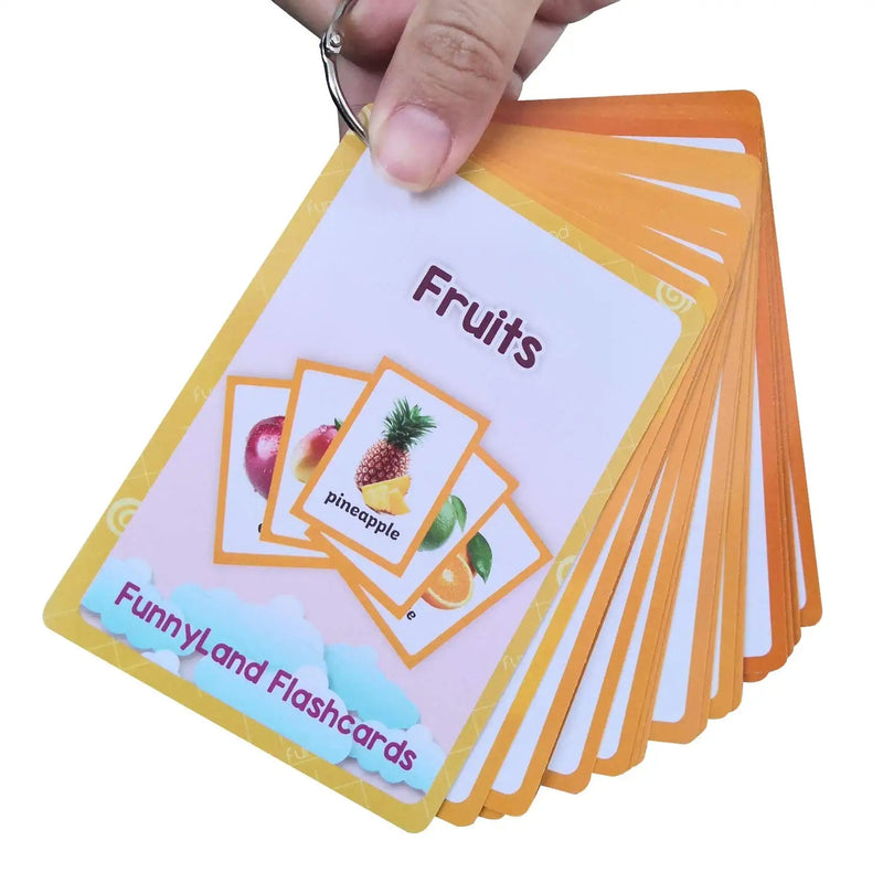 [Australia] - Fruits/Vegetable/Foods/Food Quantities English Flash Cards Pocket Card Learning Baby Toys for Children Pre-Kindergarten Kids Gifts Fruits/Vegetable/Foods/Food 