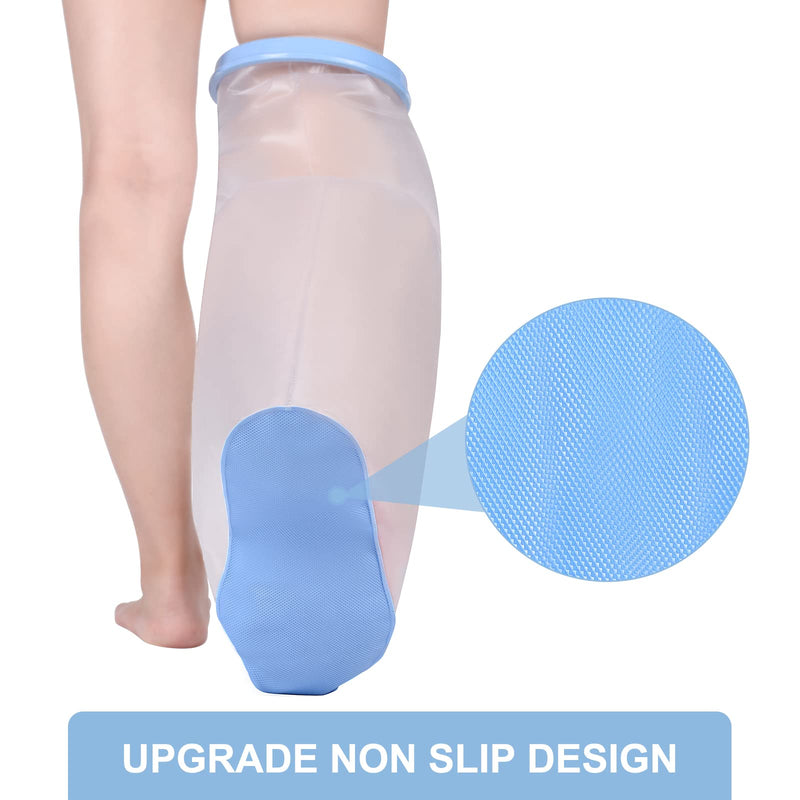 [Australia] - Fasola Leg Protector Showering, Non-Slip Cast Cover for Half Leg, Broken Knees, Toe, Ankle, Foot, Reusable Cast Bag Keep Foot Dry M 