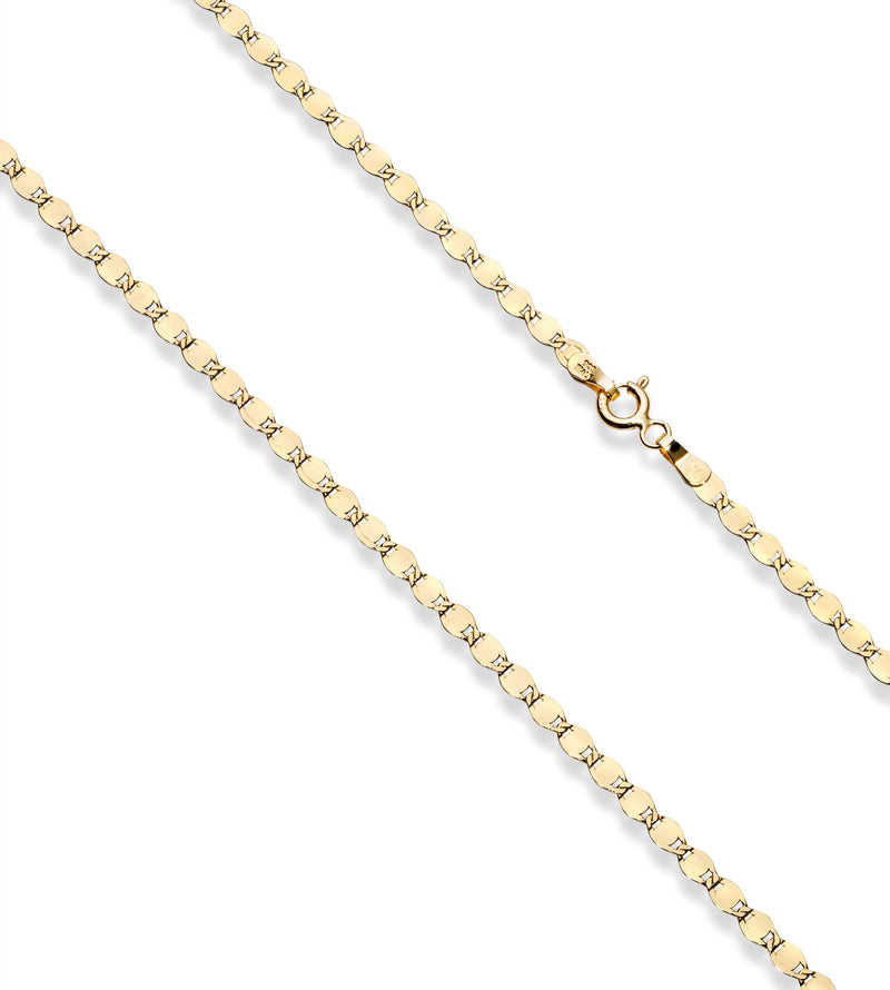 [Australia] - Miabella 18K Gold Over 925 Sterling Silver Italian Sparkle Mirror Link Chain Necklace for Women Teen Girls, 13"+2", 16", 18", 20", 22", 24”, 26" & 30" Inch 20 inch 