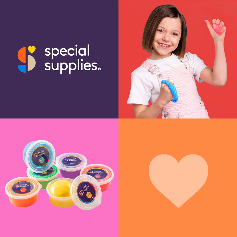 [Australia] - Special Supplies Therapy Putty for Kids and Adults - Resistive Hand Exercise Stress Relief Therapy Putty Kit, Set of 6 Strengths, 3 Ounces of Each Putty 