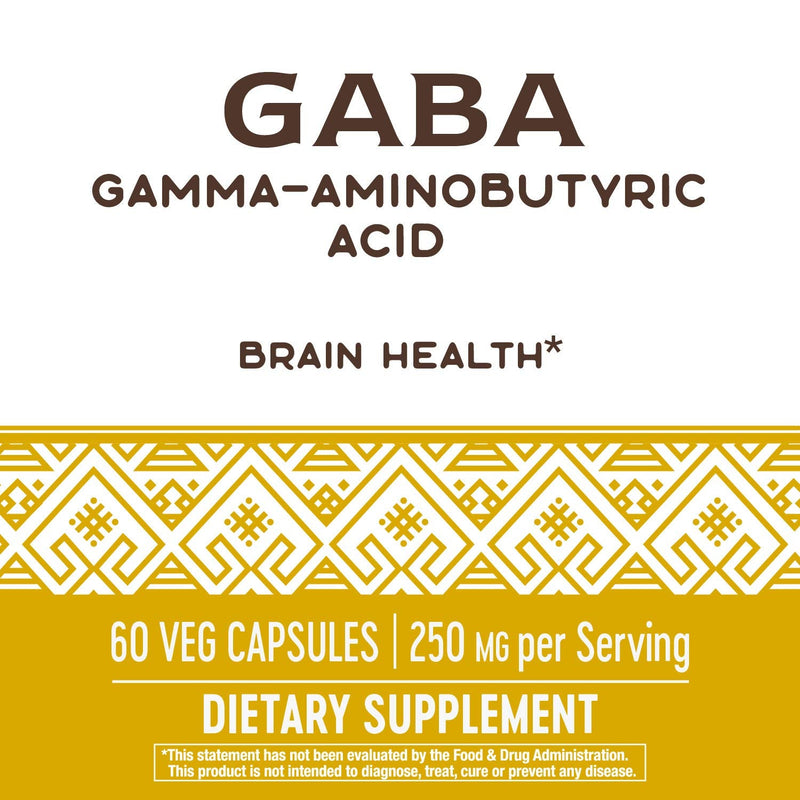 [Australia] - Enzymatic Therapy GABA, Gamma-Aminobutyric Acid 250 mg Potency, 60 VCaps (Packaging May Vary) 