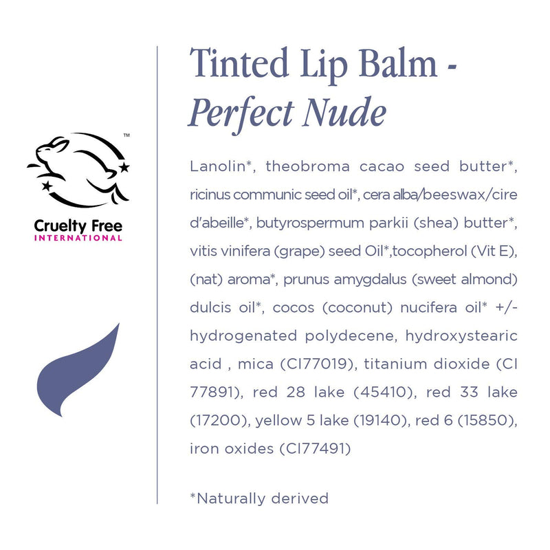 [Australia] - Lanolips Tinted Balm Perfect Nude - Tinted Lanolin Lip Balm with Glossy Nude Sheen - Moisturizing Lip Care (12.5g / 0.44oz) 