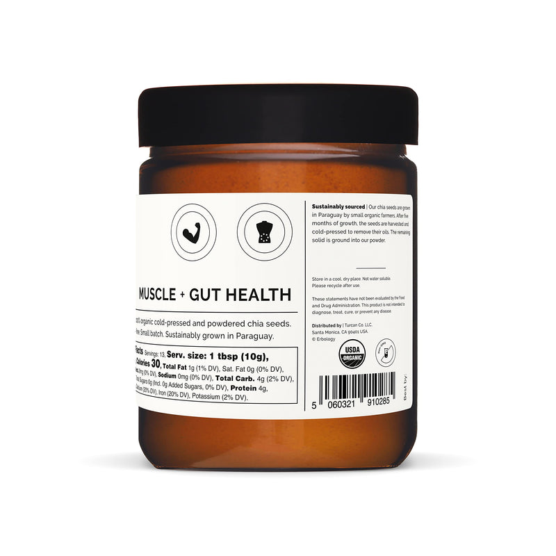 [Australia] - Organic Chia Powder 125g - from Cold-Pressed Chia Seeds - Rich in Protein and Fibre - Raw - Vegan - Gluten-Free 