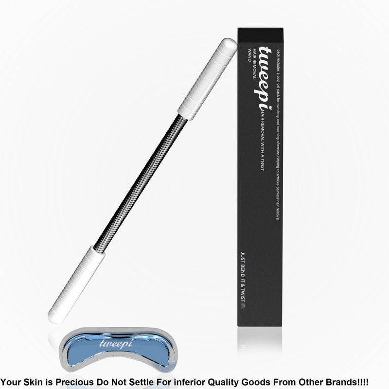 [Australia] - Tweepi Hair Removal Wand- With Upper Lip Shaped Cool Gel Pack for Numbing and Soothing Aftercare 