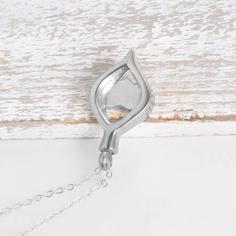 [Australia] - LuxglitterLin Teardrop Eye of My Heart Crystal Cremation Urn Necklace for Human Pet Ashes Holder Memorial Keepsake Pendant Jewelry Papa 