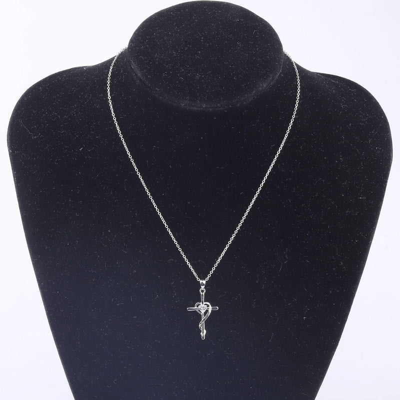 [Australia] - bobauna Christian Cross Necklace With God All Things Are Possible Faith Religious Jewelry Bible Verse Gift God things possible necklace 