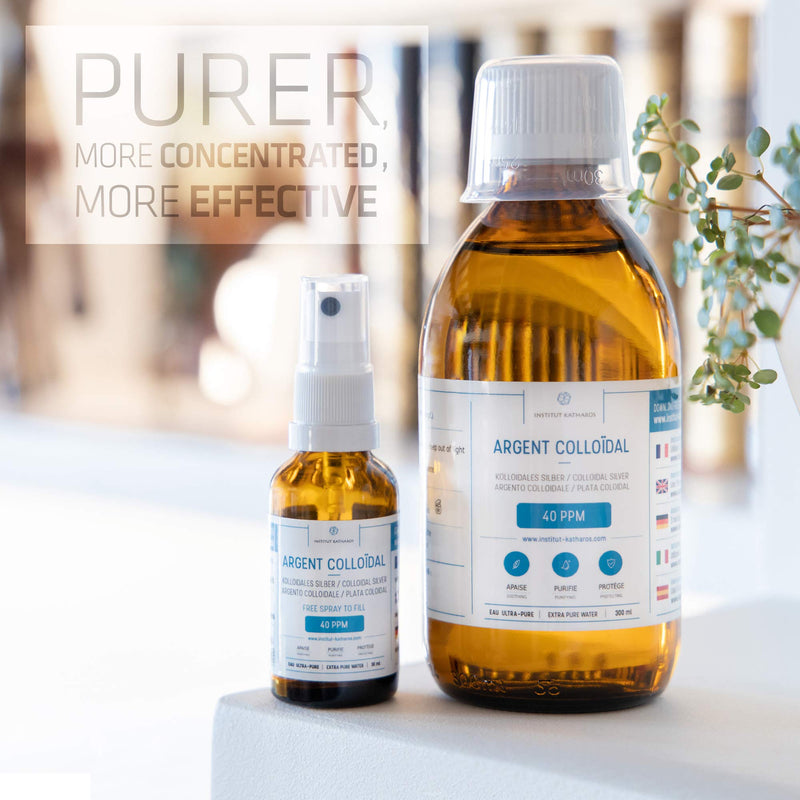 [Australia] - Premium Colloidal Silver 40ppm 300mL ● Free Spray Bottle to Fill & Ebook Included ● Optimal Concentration Formula, Smaller Particles, Better Results ● Laboratory Certified ● Liquid Silver 