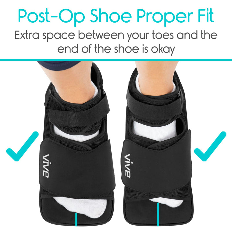 [Australia] - Vive Post Op Shoe - Lightweight Medical Walking Boot with Adjustable Strap - Orthopedic Recovery Cast Shoe for Post Surgery, Fractured Foot (Large) Large 