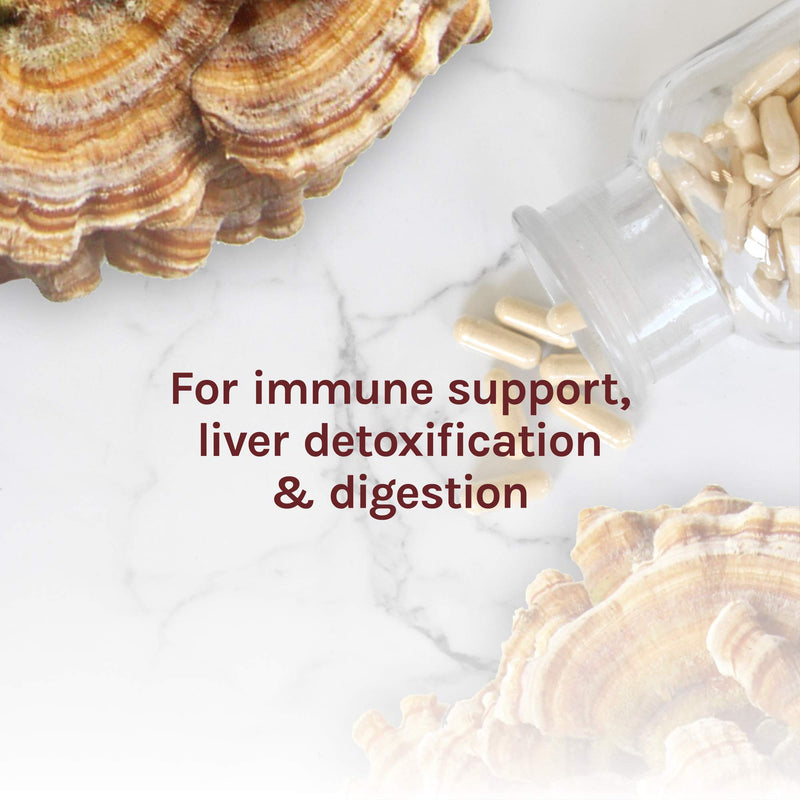 [Australia] - Host Defense, Turkey Tail Capsules, Natural Immune System and Digestive Support, Mushroom Supplement, Unflavored, 120 120 Capsules 