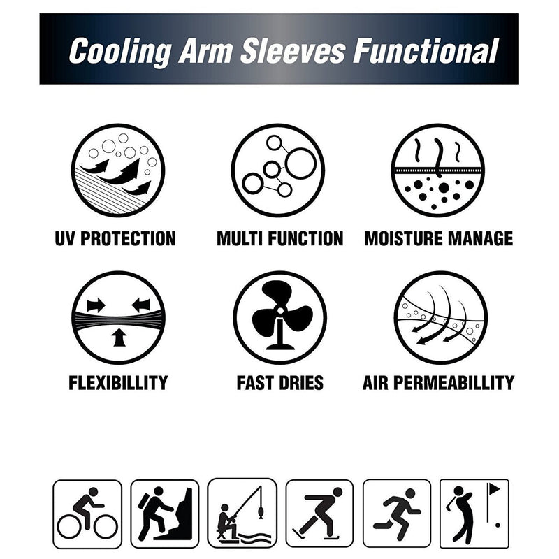 [Australia] - xsby 1 Pair Best Arm Support Sleeves For Men Women, Boosts Circulation Aids Faster Recovery With UV Sun Protection Large Blue 