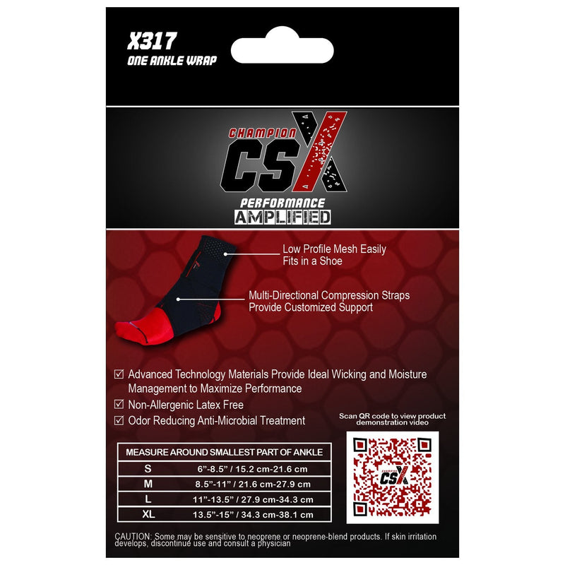 [Australia] - CSX Ankle Wrap, Adjustable Compression Support Strap, Sport Performance, Small 