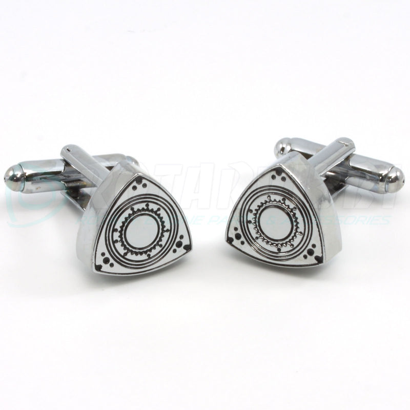 [Australia] - Rotor Cuff Links - Chrome/Black by Rotary13B1 