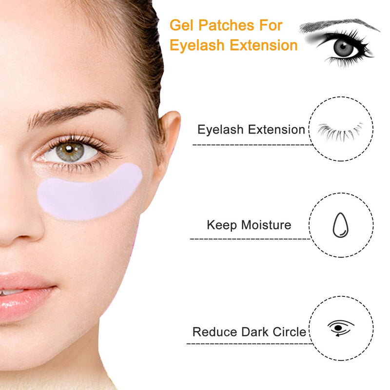 [Australia] - Under Eye Gel Pads, Jiasoval 50 Pairs Isolation Eyelash Extension Pads Lint Free Eyelash Patches, Under Eye Patches Hydrogel Eye Pads For Lash Extensions 