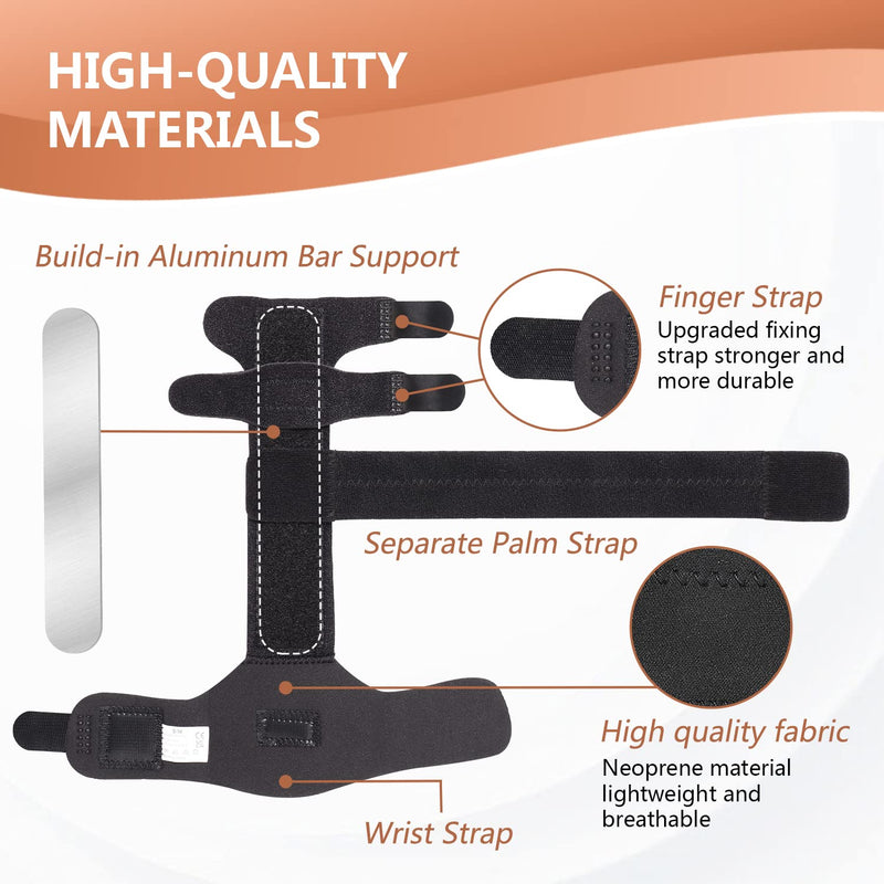 [Australia] - 2 Finger Splint, Trigger Finger Splint, Adjustable Two Finger Brace Hand and Wrist Support, Finger Straightening Immobilizer for Broken Fingers, Arthritis, Mallet Finger, Sprains, Finger Pain Relief Large/X-Large 