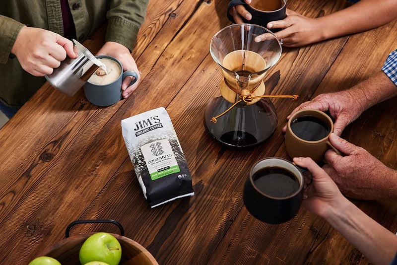 [Australia] - Jim’s Organic Coffee – Colombian Santa Marta – Single Origin, Medium Roast - Whole Bean 12 oz Bag 12 Ounce (Pack of 1) 