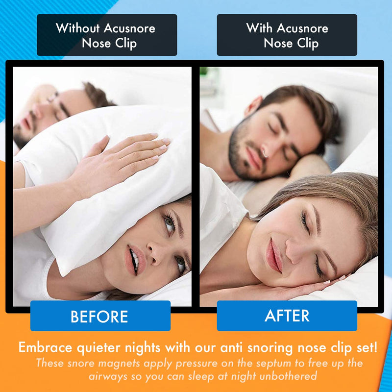 [Australia] - Acusnore Anti Snore Magnetic Nose Clip- Stop Snoring Device Comfortable Silicone with Travel Carry Case 