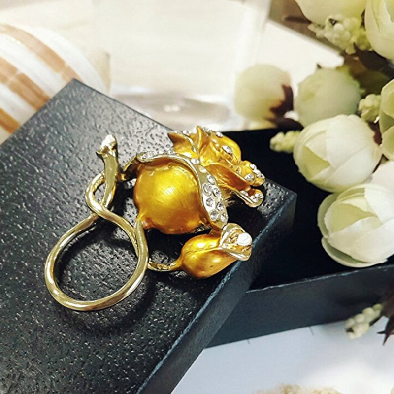 [Australia] - MANZHEN Luxury Gold Plated Enamel Rose Flower Magnetic Eyeglass Holder Clip Brooch Jewelry for Shirt 1 