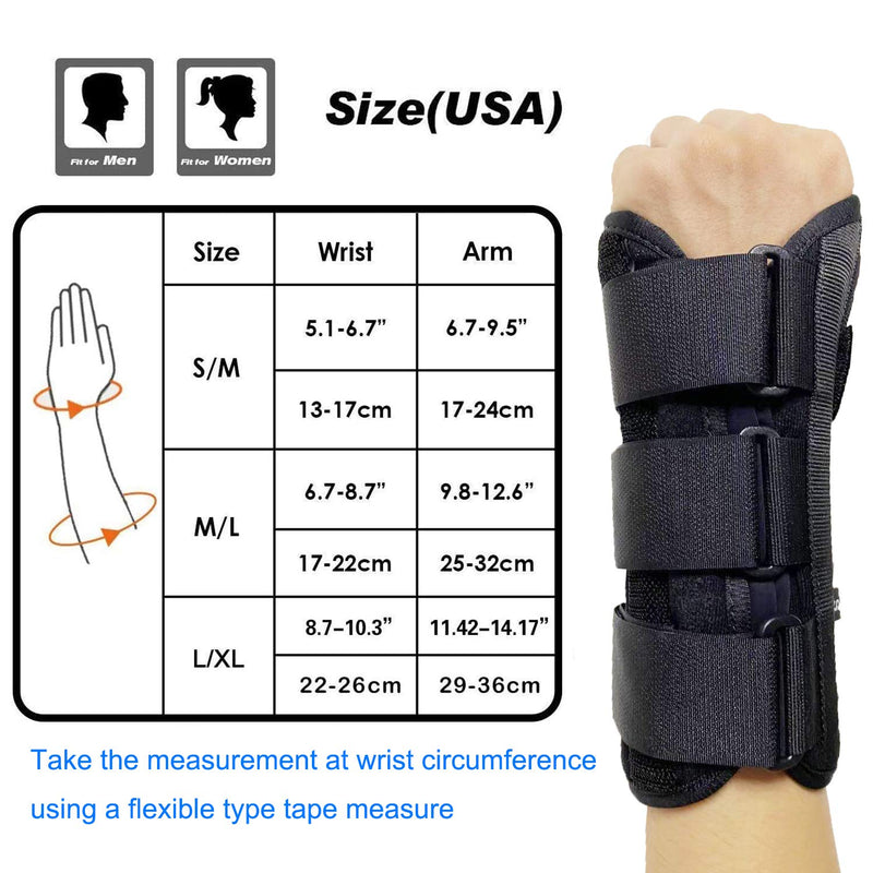 [Australia] - TANDCF Wrist Brace for Carpal Tunnel,Adjustable Night Wrist Support Brace with Splints Left Hand For Women & Men,Suitable For Injuries,Arthritis,Wrist Pain,Sprain,Sports(LH/Large/X-Large) 