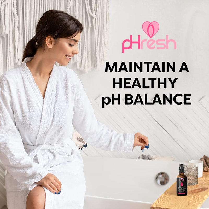 [Australia] - pHresh Feminine Spray - 100% All Natural Yoni Oil for Women - Supports Vaginal Odor, Itch, & Irritation - Promotes Healing & Soothing - With Tea Tree, Lemongrass, Orange Essential Oils - 2 oz 