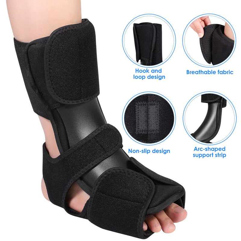 [Australia] - Healifty Plantar Fasciitis Night Splint Foot Support Brace Adjustable Foot Stabilizer Unisex Fits for Right or Left Foot ankle brace 