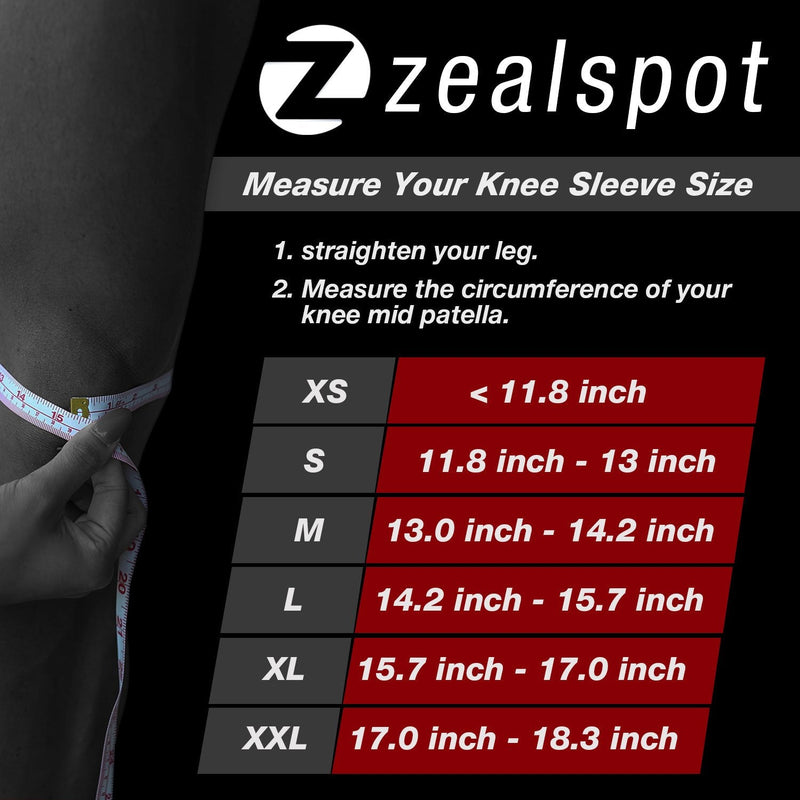 [Australia] - Z ZEALSPOT Knee Sleeves(1 Pair) Compression & Support for Weightlifting, WOD, Squats, Gym, Powerlifting & Crossfit-7mm Neoprene Knee Brace-Both Women & Men Small Black-black(pair) 