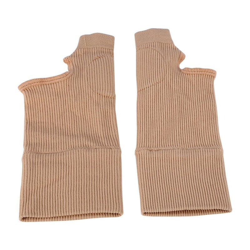[Australia] - Gel Compression Gloves, 2 Pair Orthese Elastique Main Silicone Thumb Brace Artist Wrist Support Gloves Gel Silicone Hand Wrist Support Brace thumb wrist compression gloves Ideal Hand Wrist Support 