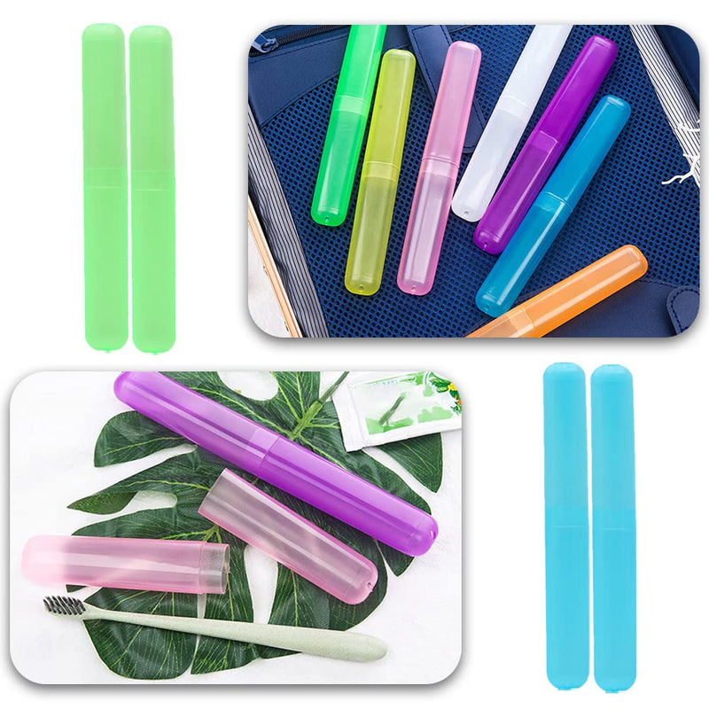 [Australia] - 14 Pcs Travel Toothbrush Case Breathable Toothbrush Cover Plastic Toothbrush Box for Home Travel Business Camping School 