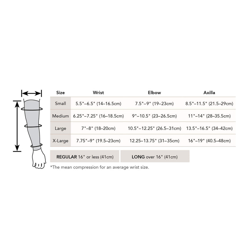 [Australia] - Ease Opaque Lymphedema Firm Arm Sleeve - 30-40 mmHg Sand Large Long 