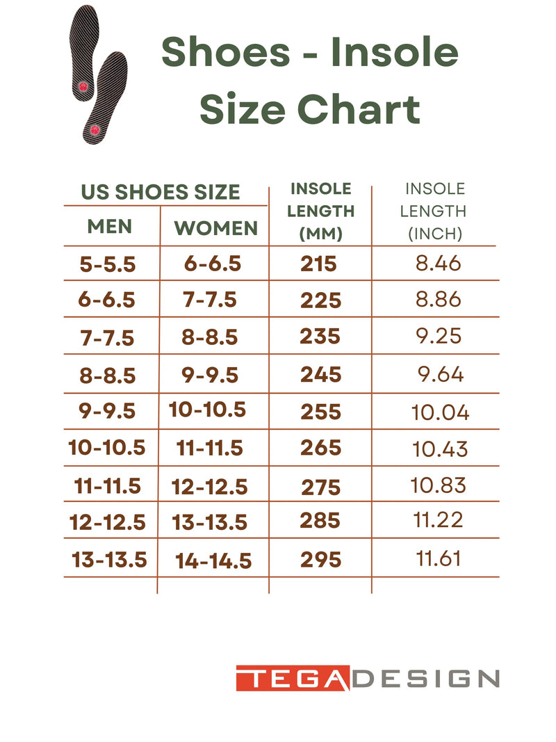 [Australia] - TEGA Carbon Fiber Insole (1 Pair) - for Turf Toe, Foot Fractures, Hallux Rigidus and Limitus - Rigid Shoe Insert for Sports, Hiking, Trekking, Basketball, Running - Alternative to Post Op Shoe 235 mm - Women's Size 8-8.5, Men's 7-7.5 