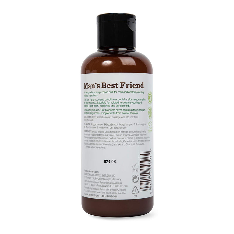 [Australia] - Bulldog Mens Skincare and Grooming Original 2-in-1 Beard Shampoo and Conditioner, 200ml, 1-Pack 