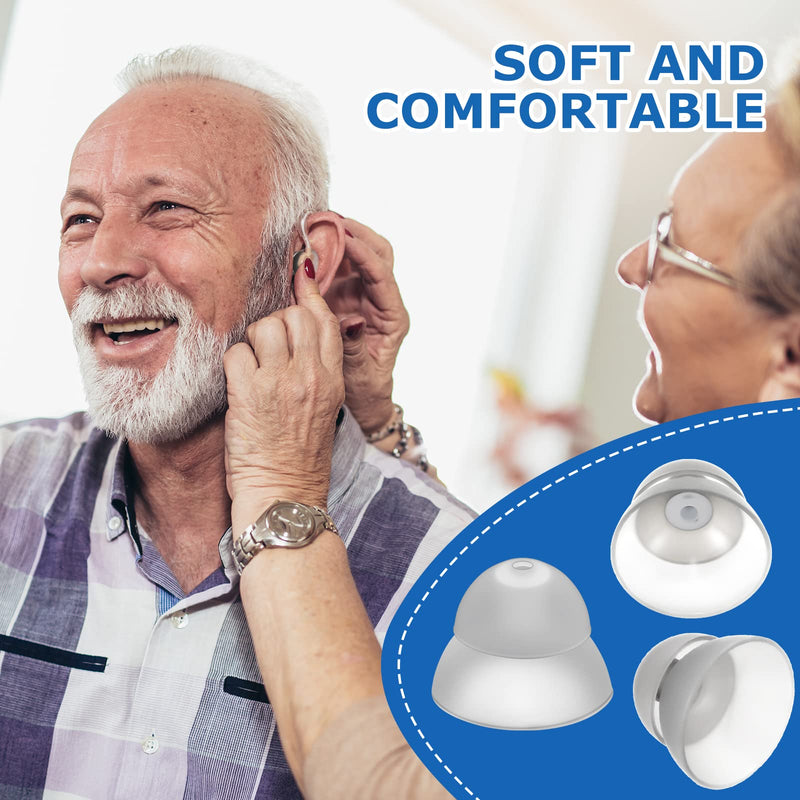 [Australia] - 30 Packs Dome Hearing Aid Silicone Hearing Aid Domes Hearing Aid Power Domes Medium Power Domes Small Close Domes Ear Tips Hearing Direct Domes Large Power Dome for Hearing Resound Accessories (White) White 