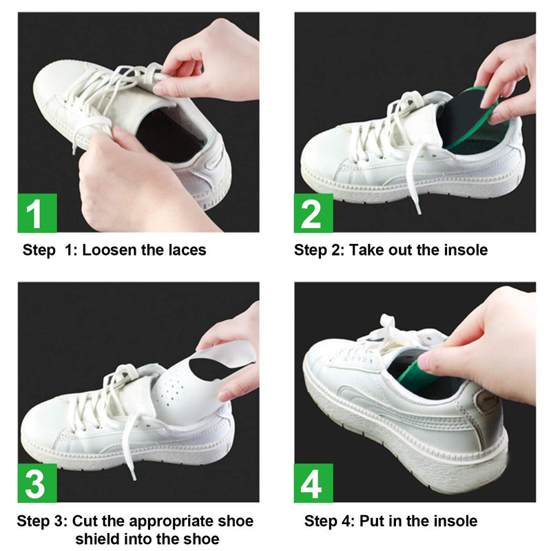 [Australia] - 2 Pairs Anti-wrinkle Shoes Crease Protector Toe Box Decreaser, Avoid Shoes Crease Indentation Women's Size 5-8 
