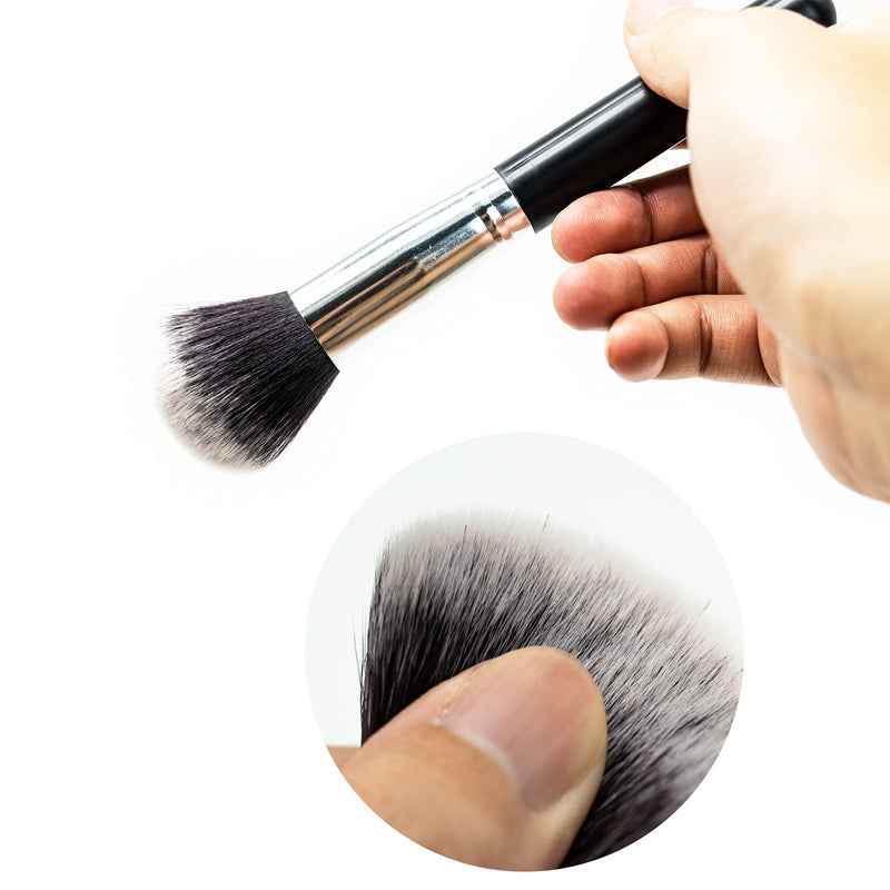 [Australia] - Makeup Brush Foundation Brush,Flat Top Kabuki Brush Blender,Perfect for Cream,Liquid,Concealer and Powder Make Up… Black 