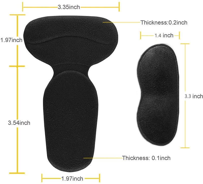 [Australia] - Heel Grips Set for Shoes Too Big,Heel Protectors Shoes Cushion Pads,Women Men Grips Liners Heel Blister Protectors,2 Practical Styles Shoe Inserts(4 Pairs) 