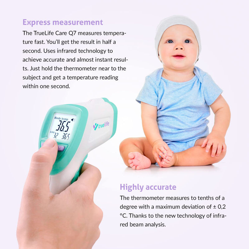 [Australia] - Truelife Digital Body Temperature Checker Medical Thermometer NHS Approved UK CE, RoHS, ISO, SUKL New Technology of Infrared Beam Deviation of ± 0,2 °C 