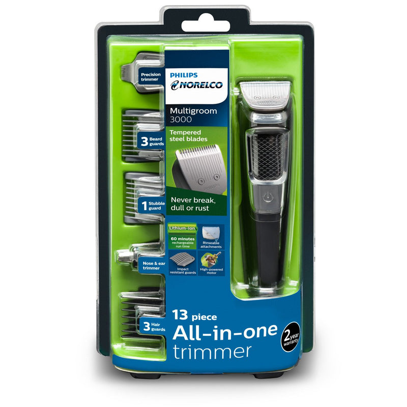 [Australia] - Philips Norelco MG3750 Multigroom All-In-One Series 3000, 13 attachment trimmer 