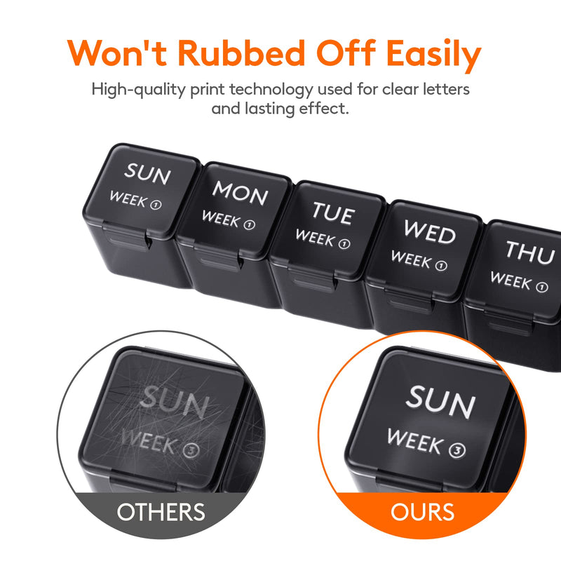 [Australia] - Lifewit Monthly Pill Organiser, 28 Day Pill Box, 4 Weeks One Month Pill Cases, Large Compartments Medicine Organizer for Vitamins, Fish Oils, Supplements 