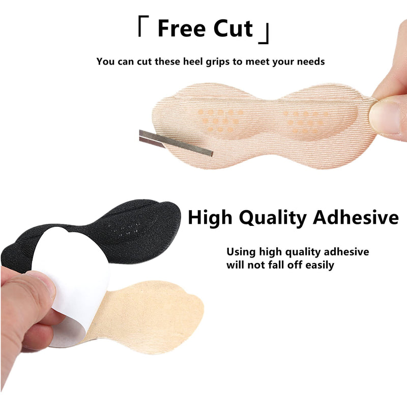 [Australia] - Heel Grips, Heel Cushion Pads for Loose Shoes, 4 Pairs Heel Protectors, Heel Inserts Grips Liners for Women Men Shoes Too Big 