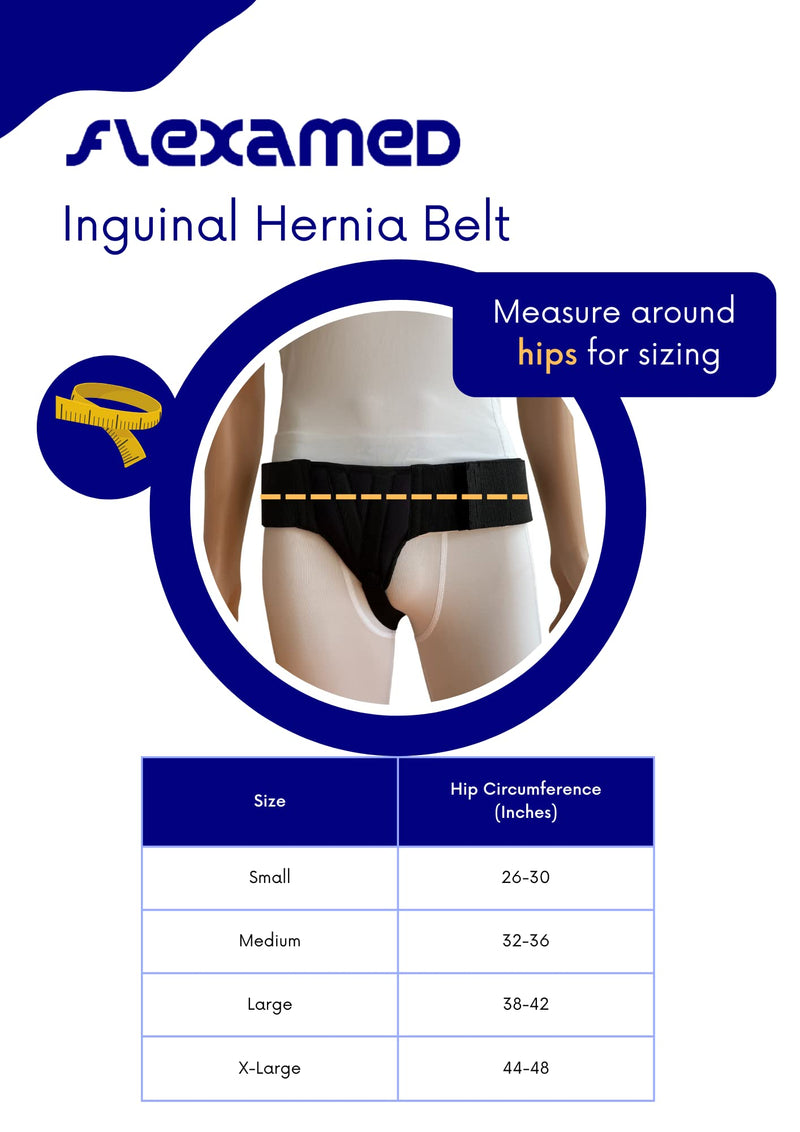 [Australia] - Hernia Gear Right Side Inguinal Hernia Groin Belt Black (XL 44-48) XL 44-48 