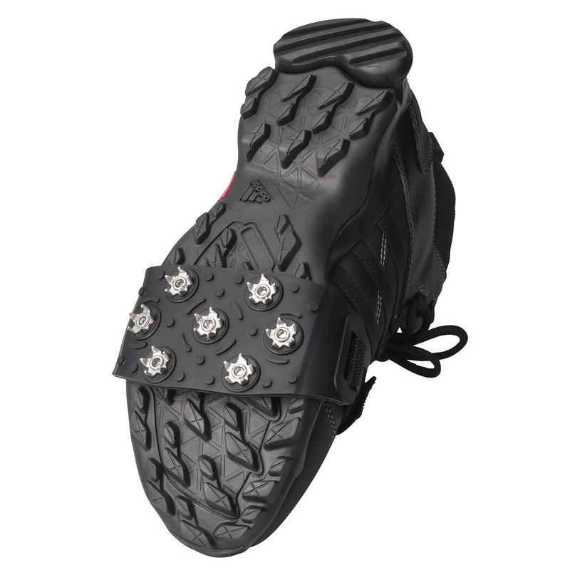 [Australia] - FANBX F Crampon Traction Cleats Anti-Skid Traction Grips Crampons Spikes 7 Point Cleats for Footwear for Walking, Jogging, Hiking, Mountaineering Ice Snow Grips Black 