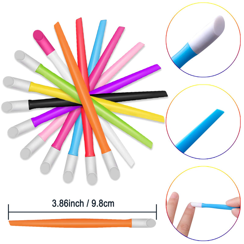 [Australia] - BQTQ 150 Pieces Plastic Handle Nail Cuticle Pusher Bulk Rubber Tip Nail Cleaner Colored Nail Art Tool for Men and Women (10 Colors) 10 Colors 